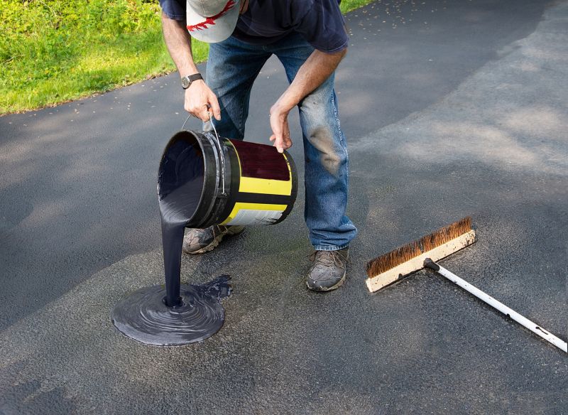 Local Slurry Sealing for Asphalt pros at work