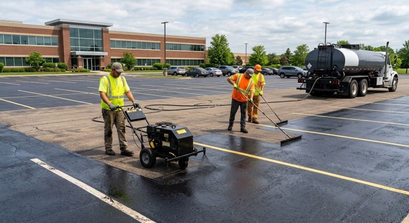 Church Parking Lot Sealcoating in San Antonio, TX