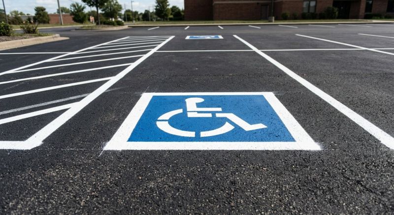 Parking Space Marking in Suwanee, GA